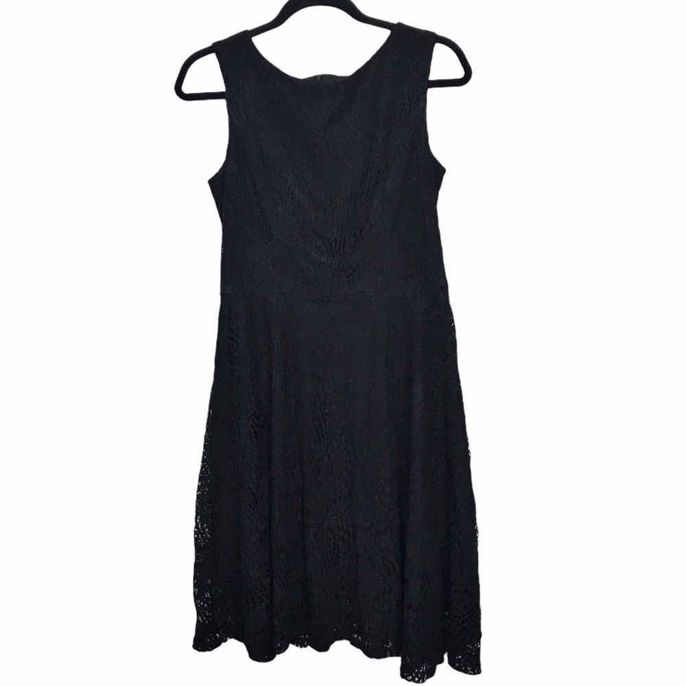 KingFancy Black Lace Fit & Flare Dress
